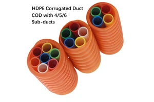 Custom Color & Length 4/5/6 Way HDPE Corrugated Optic Duct Microduct Bundle COD Conduit Pipe For Communication Networks