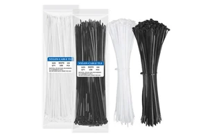 Durable Self-locking Nylon Cable Ties for Secure Fastening and Cable Organization in Multiple Sizes