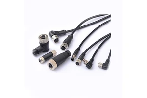 High Quality Industrial Straight M12 8pin Connector Male to Female Shield PVC Connector Molding Cable Plug