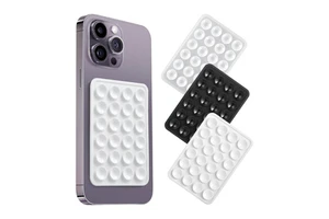 Silicone Suction Phone Case Adhesive Mount, Hands-Free Strong Grip Holder for Selfies Videos Mirror Shower