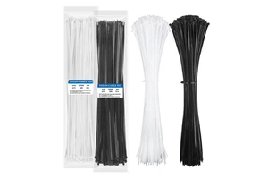 XINJU 100-pack Nylon Cable Zip Ties 4.8*450mm 19.6-inch Self-Locking 50LB Tensile Strength CE Certified ROHS Certified