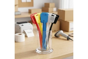 Hot Sale 4.8mm 200mm Various Colors Self Locking Cable Ties Plastic With Mark Label For Distinguish Item Cost Effective