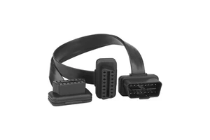 Custom Wire and Cable 1x Male Plug to 2X Female Connectors OBD2 Splitter 1 to 2 Y Adapter PVC Extension Cable 30CM ASW17