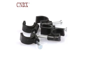 CNBX High Quality R Type Cable Clip Round Plastic and Rubber Electrical Wire Cord Clip