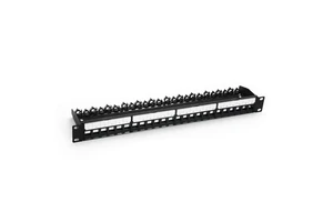 Supply Empty Patch Panel 19Inch 24 port RJ45 Patch Panel Coupler Network Ethernet Patch Panel with Back Bar