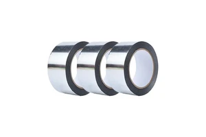 2" PAP OPP Metalized Silver BOPP Aluminized Tape Adhesive Heat Resistant Water Acrylic Adhesive For Pipe Wrapping Duct Repair