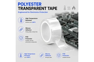 Polyester Film Electrical Insulation Tape with Silicone Adhesive for High Temperature Resistance Insulation, PCB Protection