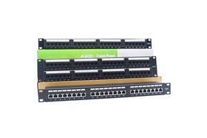24 Ports RJ45 CAT6A Shielded STP Patch Panel Zinc Alloy Thicken with Back Bar Blank for Networking