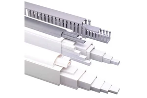FSCAT PVC Halogen Free Heat Resistant Cable Trunking Electrical Wire Duct Heavy Duty Square Cable Raceway for Industrial Wiring