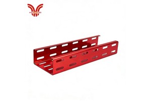 HUAPENG Carbon Slotted Cable Tray Fire-Resistant Heat Dissipation Perforated Cable Tray for Commercial Complexes