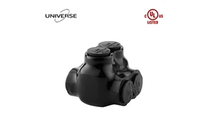 UL Listed 2 Ports Black Insulated Wire Connector Dual Entry Mechanical Splice for 1/0 - 350kcmil Copper & Aluminum
