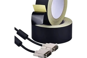 Black Insulating Cellulose Acetate Tape High Adhesive Flame Retardant Acetic Acid Cloth Tape