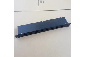 1U 19 Inch 8-port Empty Patch Panel for D-type Connector