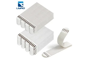 In Stock Household Adhesive Hook and Loop Hanging Strips for Photo Frames Stationery Organizing Box Poster Frame Mounting White