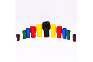 QWT Custom V1.25 13mm Vinyl Pvc Rubber Hhc Series Insulated End Terminal Cap Cable Lug Soft Pipe Sleeves Covers Tube