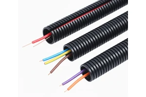 Solar Power Black Color Heavy Duty PP Flexible UV Resistance Electrical Cable Corrugated Conduit Pipe