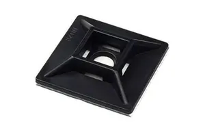 20x20mm Sticky Black Self Adhesive Nylon Plastic Zip Cable Wall Tie Bracket Wall Anchor Clip Clamp Mount