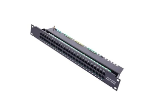 1U 50 Port Cat3 RJ11 Patch Panel IDC Telephone Voice Patch Panel for 19 Inch Server Rack Cabinet