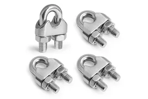 Stainless Steel 304 Wire Rope Cable Clamp Clips,Wire Rope Clamp for Various Commercial, Industrial, and Residential Projects.