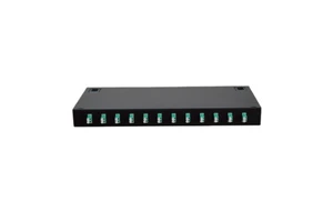 For 19 Inch LC OM3 12 Port Fiber Optic Patch Panel Rack Mount