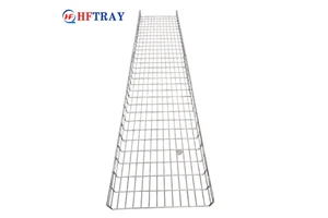 Galvanized Carbon Steel Wire Mesh Cable Tray Corrosion Resistance 100mm Side Rail Custom for Construction Cable Laying