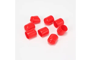 Red Insulated Plastic Pipe End Caps Cable Pipe Cover Silicone Rubber Hole Caps