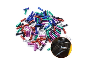 100PCS Bicycle Cable End Caps Bike Wire End Caps Brake Derailleur Shifter Cable Tips Crimps Tail Cap Bike Accessories