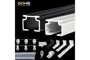 Heavy-duty S Fold Curtain Rail Aluminum Ripple Wave Curtain Track With Curtain Holder Bracket Hot-sale In Australia