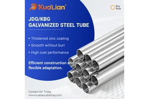 KUALIAN Factory Supply Pre Galvanized Steel Conduit Custom Length EMT Pipe For Indoor Cabling Works