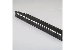 1U 24 Port Blank Empty Cat6/Cat5 RJ45 19" Rack Mount Black Plastic Network Patch Panel