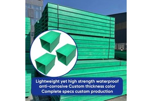 Heavy Load Bearing FRP Cable Tray Anti Deformation Pultruded Profile for Industrial Cable Support System Customizable