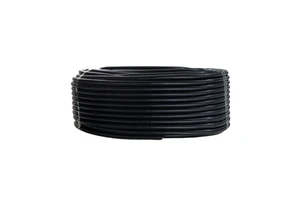 Black Electric Conduit Tube Thickened Corrugated Plastic with Threaded Hose and Opened Cable Sheath