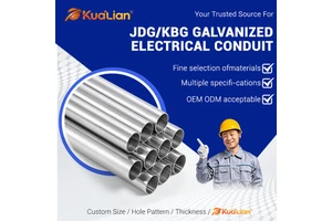 KUALIAN Hot Dip Galvanized Conduit Anti-Rust Metal Electrical Pipe For Building Wiring Engineering