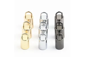 Hot Sales Pull Strap Belt End Cap Cord Stopper Drawstring Custom Aglet Cord End Metal Tassel Cap Cylindrical Shaped Rope Stopper