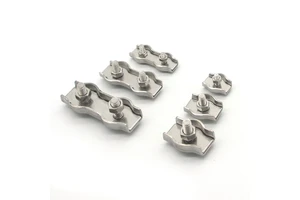 304 Stainless Steel Simplex /Duplex Wire Rope Clips Cable Clamps Simple Grip .