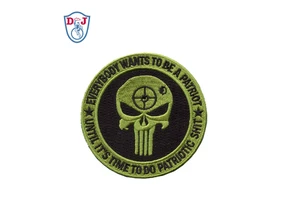 Custom Wappen Patches Heat Press Embroidery PATRIOT Badge Iron On Logo Embroidered Patches