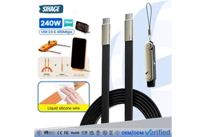Tiktok 240W Phone Stand Cable Type C Data Cable with Bracket Adapter PD Fast Charging USB C Stand Adapter for Phone Cable Kit