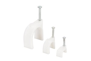 Electrical Wiring Accessories Small 4mm Cable Clips With White Wire Fixing Clips