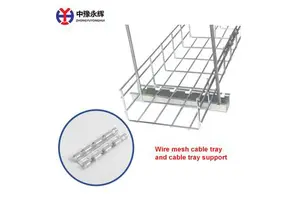 High Load Galvanized Steel Welded Wire Mesh Cable Tray Cable Management Tray on the Bridge