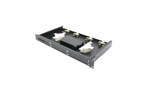 Fixed Type Fiber Optic Patch Panel 24 Port 1U Rack Mount for Telecom Distribution and Optical Cross Connect