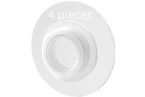 4 Pieces Transparent Self Adhesive Curtain Pole Rod Support Sockets Flange Brackets Holder
