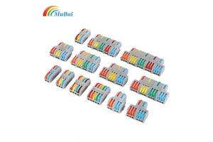 Electrical Wire Connector Push-in Terminal Block Universal Fast Wiring Cable Connectors for Solid Stranded Cable Connection