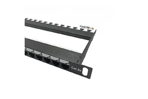 ABS Network Cabling System Utp Rj45 Rack Mount Patch Panel 19Inch 0.5U 24 Port Cat6 Cat.5e Patch Panel