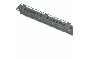 Cat6 UTP Unshielded 24 Port 1U 19 Inch Rack Mount Preloaded RJ45 Patch Panel (Plastic & Steel)