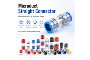 Data Center FTTH Microduct Straight Coupler Fast Tool-Free Installation IP68 Dust Water Proof HDPE Micro Pipe Joint