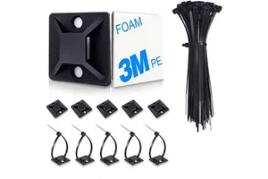 Free Samples Provide Nylon Cable Tie Mounting Base Eco-friendly Self-adhesive 20x20mm Plastic Cable Tie Mounts