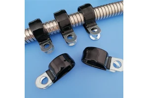 Stainless Steel Thermoplastic Coating Pipe Clip PVC Cushion Cable Clamps with Zinc Bolt Nut Customizable OEM Hose Clamp Type