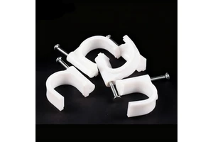 China Coaxial Plastic Circle Cable Clips Nail Walls Electric Wire Clips Organizer Fastener 4/6/8/10/12/20/25mm 100pcs 5000pcs