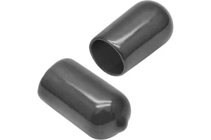Round Rubber End Caps Vinyl Flexible Screw Thread Protectors Rubber Sleeve Pipe Black Bolt End Caps for Metal Tubing Rod Bolt