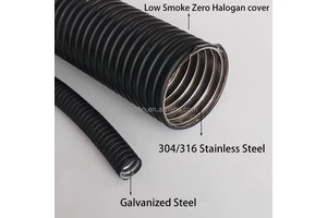 CE RHOS LSZH Certified Low Smoke Halogen Free Hot Dipped GI 304SS 316 Stainless Steel Metallic Flexible Electrical Cable Conduit